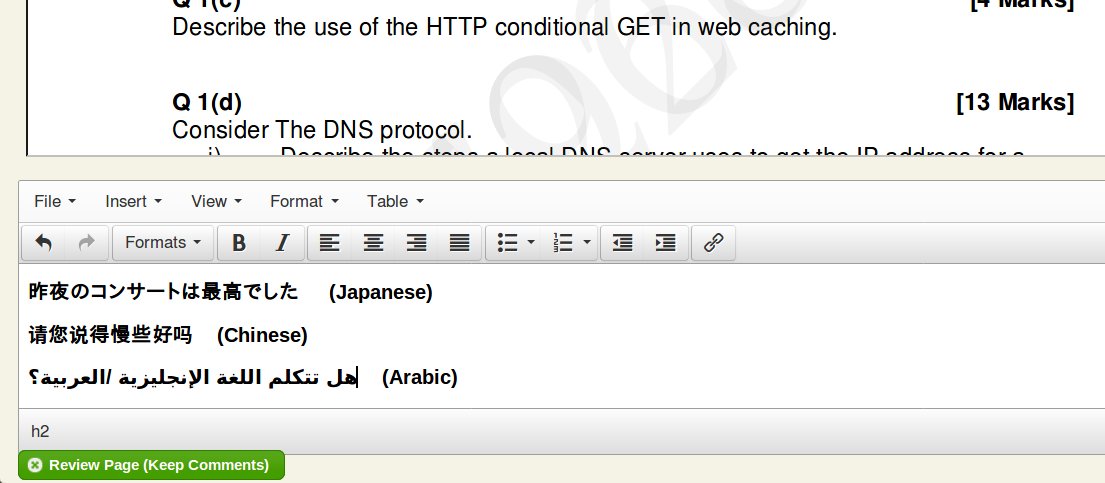 International Character Sets