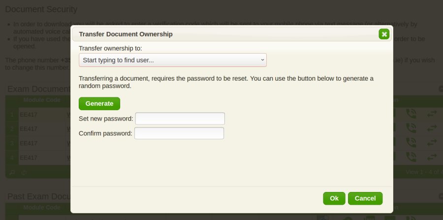 Document Ownership Transfer